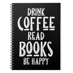 Caderno Espiral Café Beba Café Leiam Livros Felizes