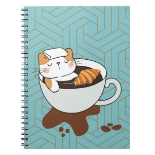 Caderno Espiral Café Cat Spa