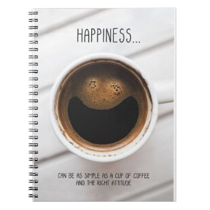 Caderno Espiral Café Com Sobremesa É Felicidade
