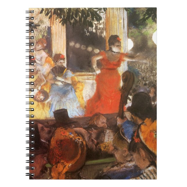 Caderno Espiral Cafe Concert em Les Embaixadeurs por Edgar Degas (Frente)