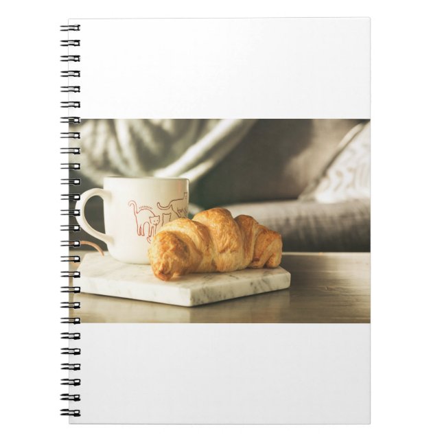 Caderno Espiral café croissant (Frente)