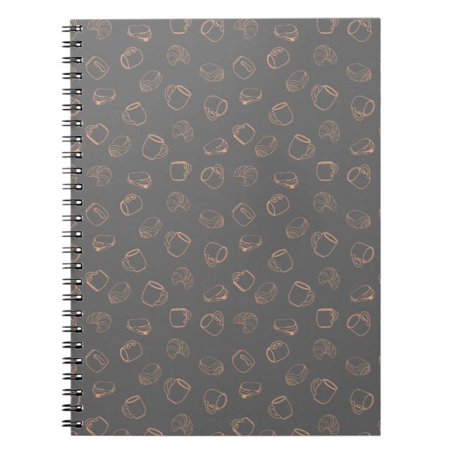 Caderno Espiral Café Croissants (Frente)