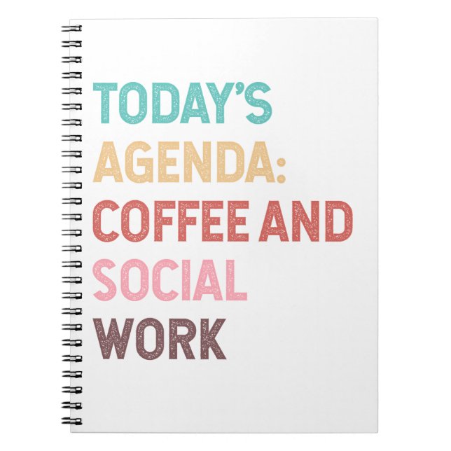 Caderno Espiral Café Da Agenda E Trabalho Social (Frente)