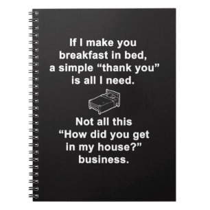 Caderno Espiral Café da manhã na cama