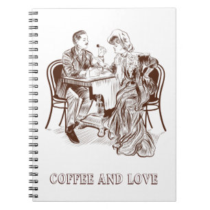 Caderno Espiral Café e amor