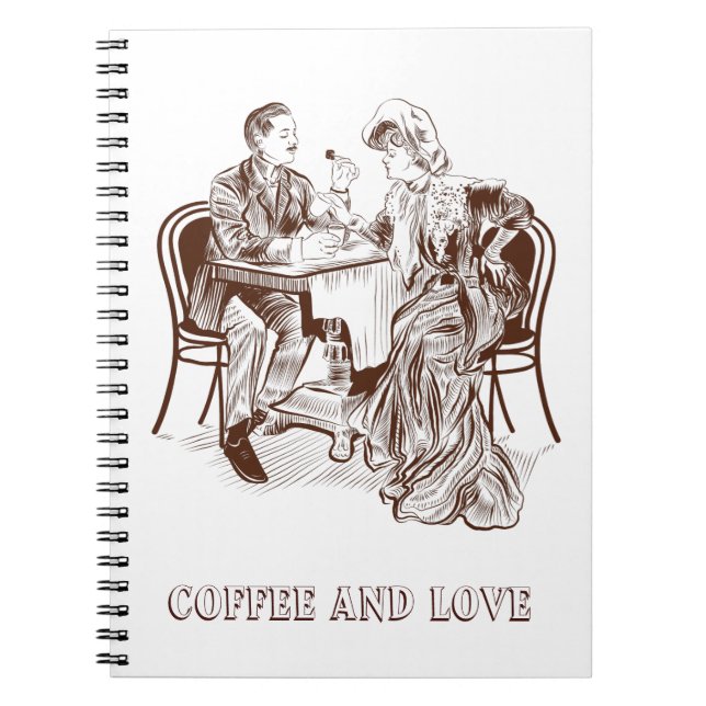 Caderno Espiral Café e amor (Frente)