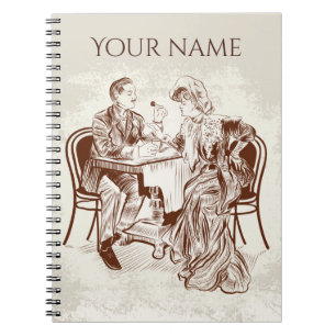 Caderno Espiral café e amor
