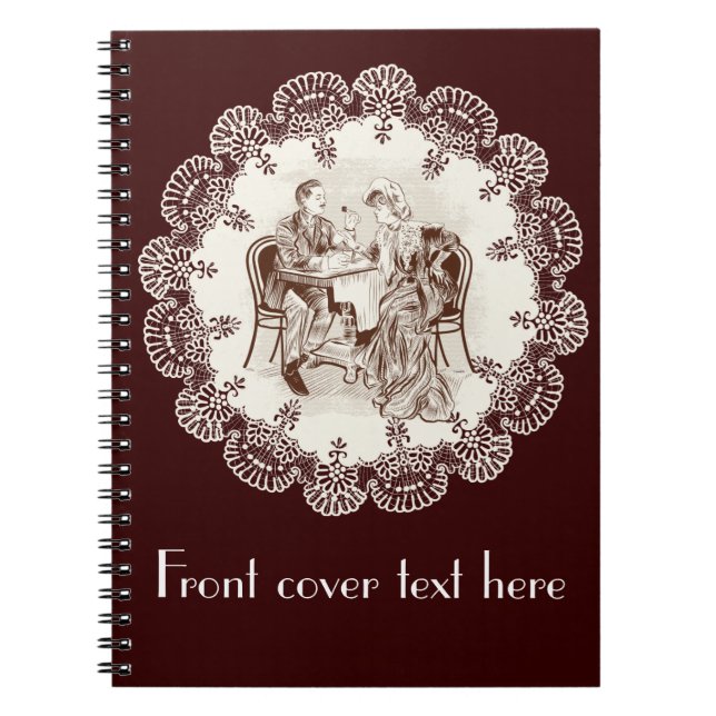 Caderno Espiral café e amor (Frente)