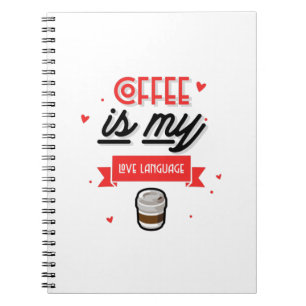 Caderno Espiral Café É Minha Língua De Amor