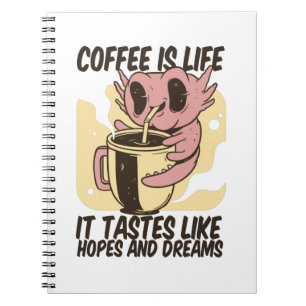 CADERNO ESPIRAL CAFÉ É VIDA, TEM GOSTO DE ESPERANÇA E SONHOS