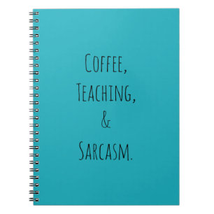 Caderno Espiral Café, ensino, e sarcasmo