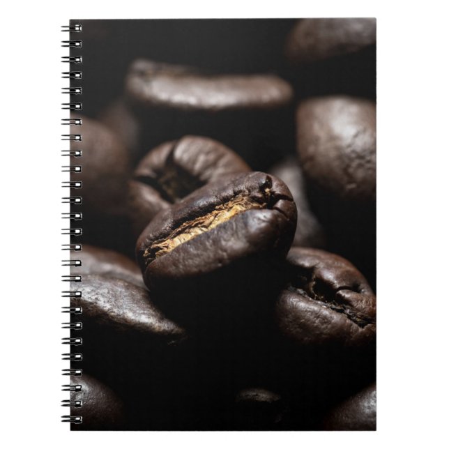Caderno Espiral Café feijão torrado comida café (Frente)