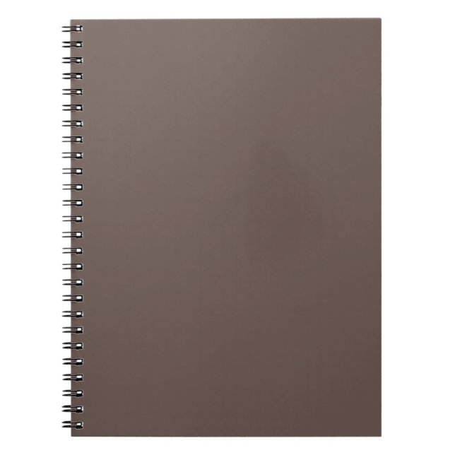 Caderno Espiral Café Fumaça Quartz Castanho Neutro Cor Sólido (Frente)