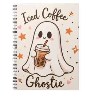 Caderno Espiral Café Gelado Fantasminha - Halloween Fofo