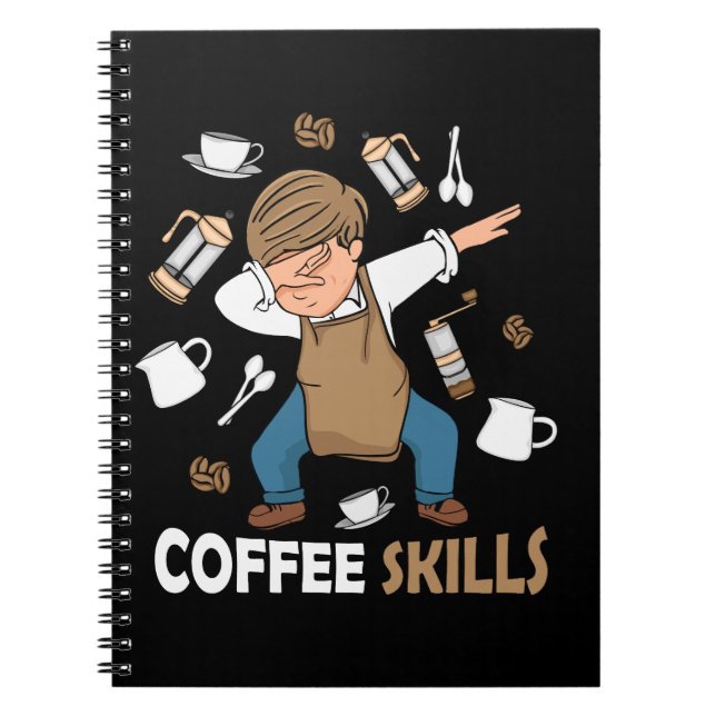 Caderno Espiral Café Lover Gift Men Barista Latte Art (Frente)