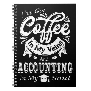 Caderno Espiral Café Minhas Veias Contam Na Minha Alma