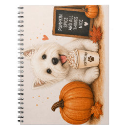Caderno Espiral Café Outono Westie