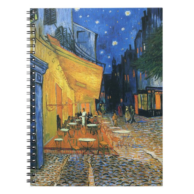 Caderno Espiral Café Terrace no Notebook Night Van Gogh (Frente)