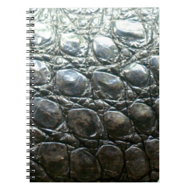 Caderno Espiral Caiman Crocodile Faux Alligator-Skin Design (Frente)
