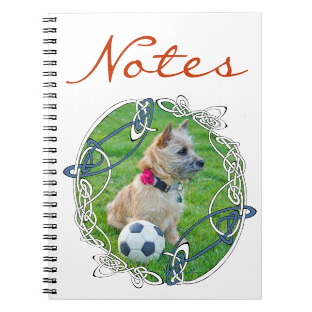 Caderno Espiral Cairn Terrier Futebol (Frente)