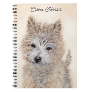 Caderno Espiral Cairn Terrier Puppy Painting - Arte Original De Cã