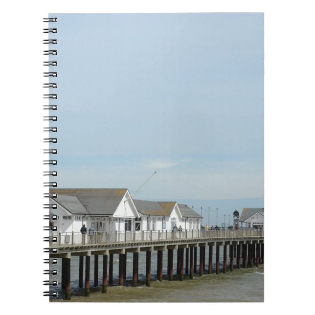 Caderno Espiral Cais de Southwold Suffolk (Frente)