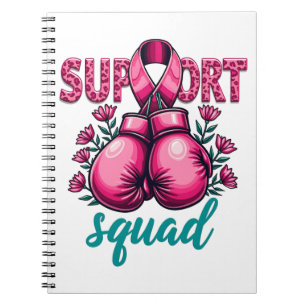 Caderno Espiral Caixa de Luvas de Consciência do Cancer de Mama de