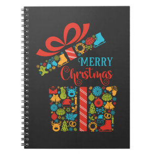 Caderno Espiral Caixa de Surpresa de Natal