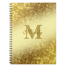 Caderno Espiral caixa iPhone personalizada com brilho dourado / iP