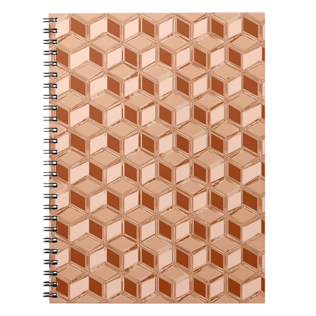 Caderno Espiral Caixas de 3 d cromo - de cobre (Frente)