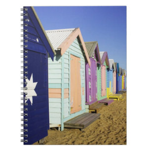 Caderno Espiral Caixas de banho, Praia de Brighton Médio, Porto