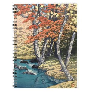 Caderno Espiral Câlamo Japonês Vermelho do Rio Maple Poster Shin-h