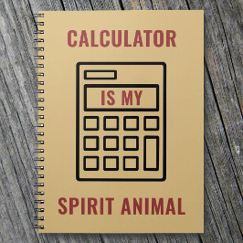 Caderno Espiral Calculadora é meu espirito contador engraçado