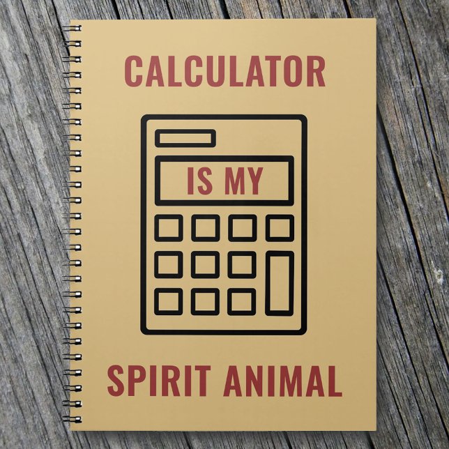 Caderno Espiral Calculadora é meu espirito contador engraçado (Criador carregado)