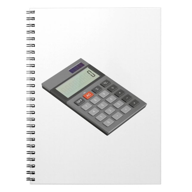 Caderno Espiral Calculadora eletrônica de cinzas (Frente)