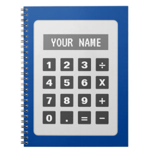 Caderno Espiral Calculando bloco espiral da máquina com linhas