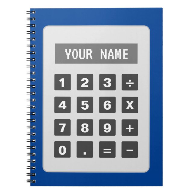 Caderno Espiral Calculando bloco espiral da máquina com linhas (Frente)