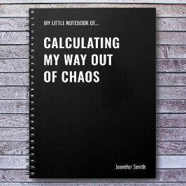 Caderno Espiral Calculando minha saída do escritório de caos