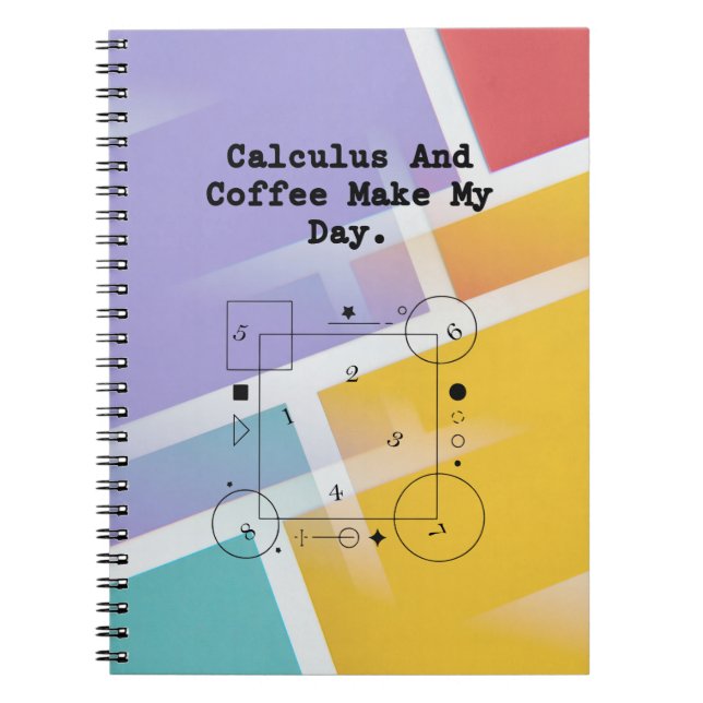 Caderno Espiral Calculus & Coffee Lover| Math Teacher Daily Ritual (Frente)