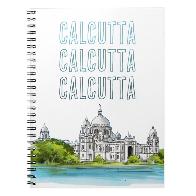 Caderno Espiral Calcutá "Memorial Victoria" Kolkata Bengali (Frente)