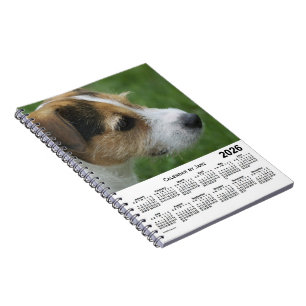Caderno Espiral Calendário de 2026 de Parson Russell Terrier por