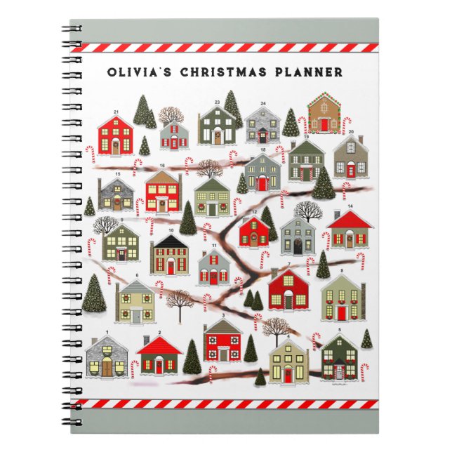 Caderno Espiral Calendário do Advento de Natal (Frente)