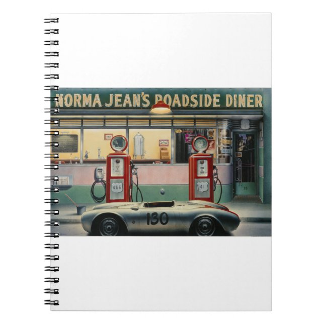 Caderno Espiral Calendário Girl.tif da estrada do destino CON03-V2 (Frente)