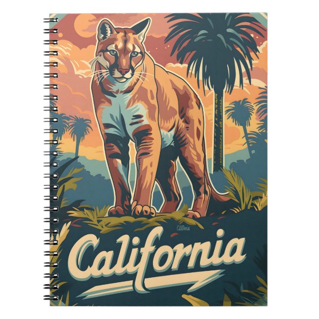 Caderno Espiral California Mountain Lion (Frente)