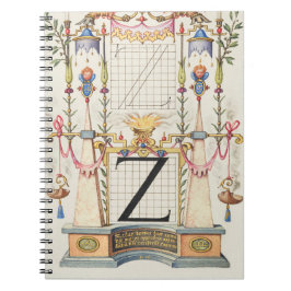 CADERNO ESPIRAL CALLIGRAPHY ANTIQUE ALPHABET Z