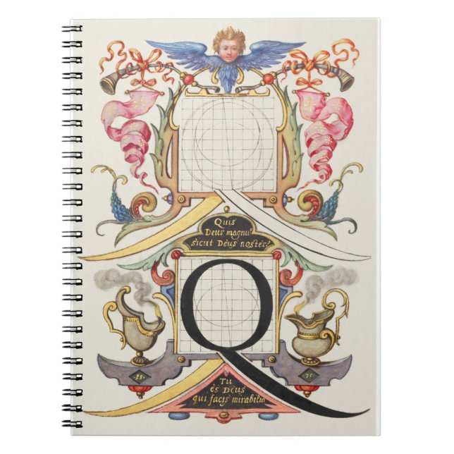 CADERNO ESPIRAL CALLIGRAPHY CALLIGRAPHY - LETRA Q JORIS HOEFNAGEL  (Frente)