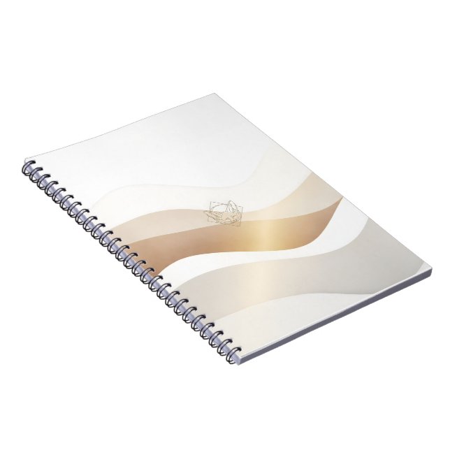 Caderno Espiral Calm Desert Waves com Fennec Essence | Se Mínimo (Lado Direito)