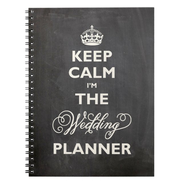 Caderno Espiral Calma, sou o Planner de Casamento Engraçado (Frente)