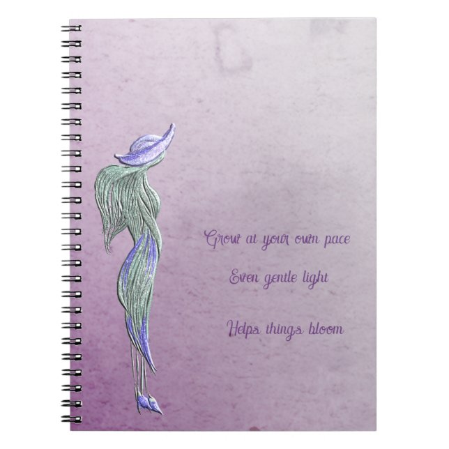 Caderno espiral calmo refinado (Frente)