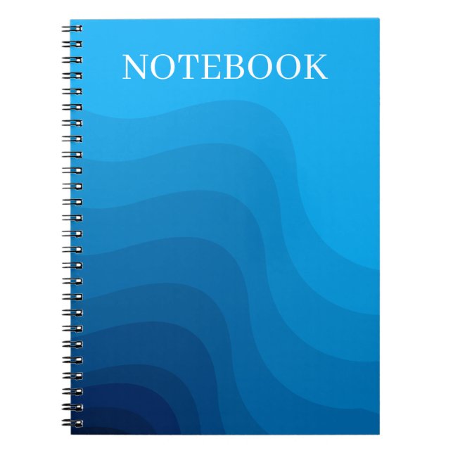 Caderno Espiral Camadas Fluid Blue Wave (Frente)